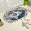 High-end light luxury faux cashmere bathroom floor mat, water-absorbing and anti-slip carpet, room door, living room and study door floor mat, anti-slip mat details Picture